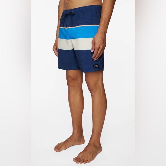 O'NEILL Men's 17 Inch Stripe Volley Boardshorts Swim Trunks for Men with Pockets - Picture 3 of 9